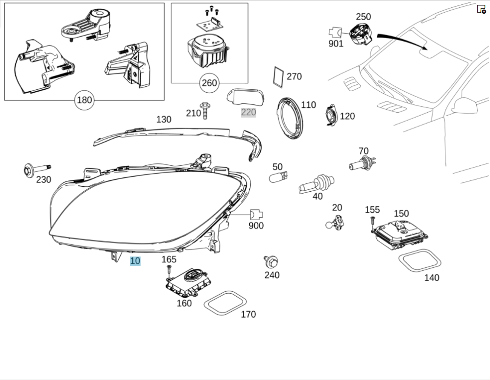 Mercedes-Benz  A1668200859 Фара права ML/GLE W166 GLE Coupe C292 Одесса - изображение 2