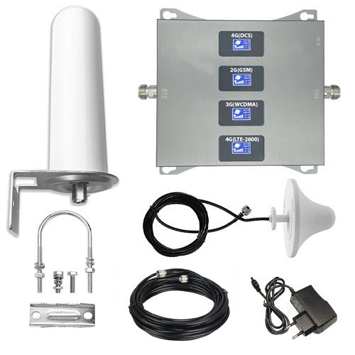 GSM-репітер 4 діапазони, 900 1800 2100 2600 підсилювач зв&apos;язку 3G 4G LTE 7825 8725 Вінниця - фото 1