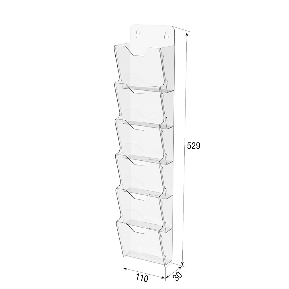 Кишеня буклетниця EKOSTAR 6-ярусна А6 вертикальний Київ - фото 3