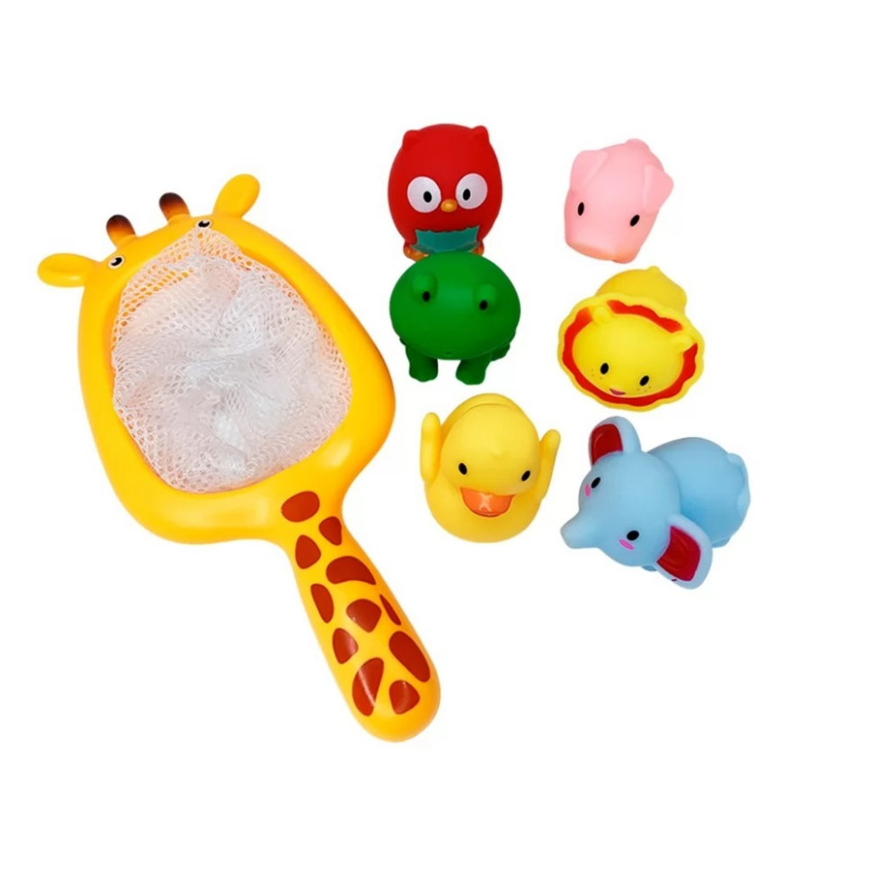 Набір іграшок для ванни MGZ-0933 сачок, 6 іграшок Вінниця - фото 1