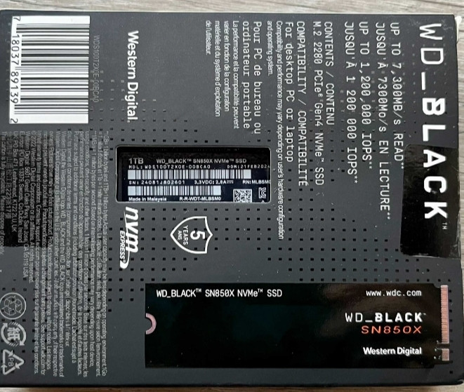 Жорсткий Диск: SSD Western Digital Black SN850X 1Tb. Київ - фото 3