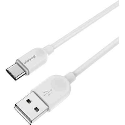 Дата кабель USB 2.0 AM to USB-C 1.0m 2.4A PVC BX14 white BOROFONE (6957531089995) Вінниця