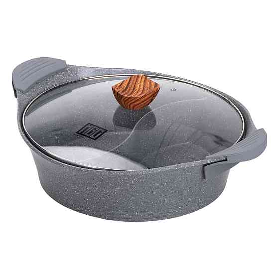 MGC Алюмінієва каструля Ø 30 см Мармур з антипригарним покриттям сірий MGC HP-4-413G Коломыя