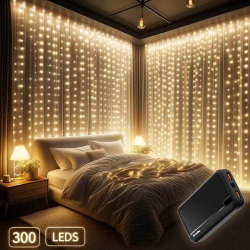 Світлодіодна гірлянда завіса (штора) 300 Led 3*3м теплий колір USB CW-GW-300L33U ColorWay Житомир - изображение 9