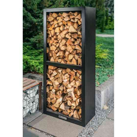 Дровница на две секции Quan, черная QN90079 Код: 007967 Ровно