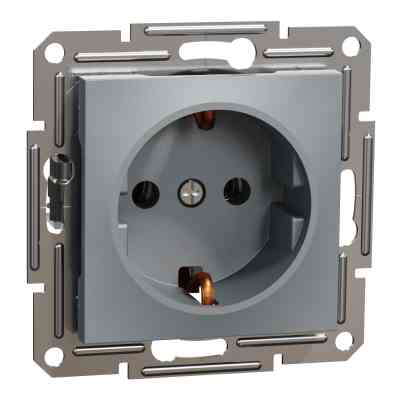 Розетка Schneider Electric ASFORA сталь (EPH2900162) Винница