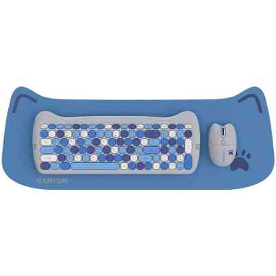 Комплект Canyon HSET-W6 Kitty Edition Wireless UA Blue (CNS-HSETW6BL) Винница