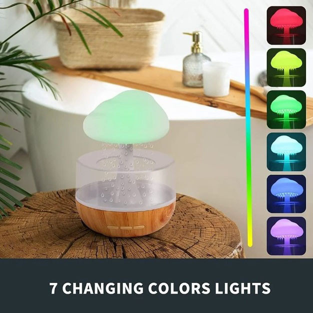 Увлажнитель воздуха с функцией ароматизатора Cloud Rain Humidifier, Ароматический диффузор-увлажнитель QF-77 Львов - изображение 6