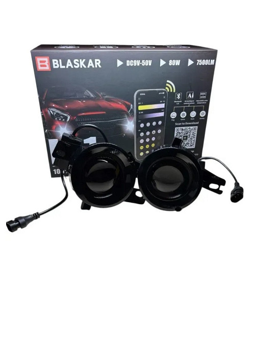 Комплект протитуманних LED фар BL BMW E70 2010-2013 р. 80W 12V ПТФ FOG управління з телефону Харків - фото 1