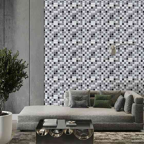 Декоративная панель Черно-белая мозаика Киев