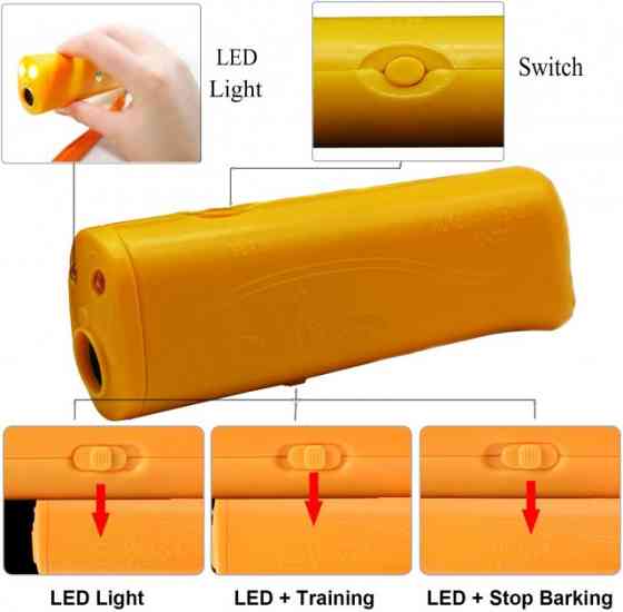 Мощный ультразвуковой отпугиватель собак AD-100 с фонариком защита от собак Київ