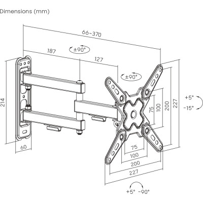 Кронштейн Brateck LDA40-223 Вінниця - фото 2