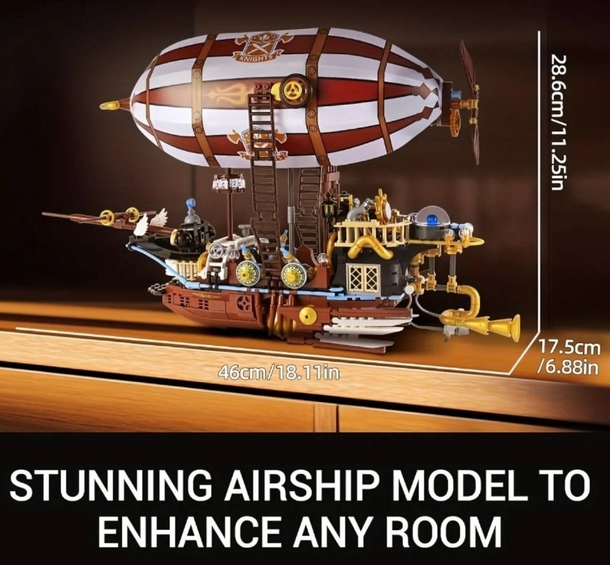 Детский конструктор корабль воздушный дирижабль военный пират 1283 шт. Харьков - изображение 3