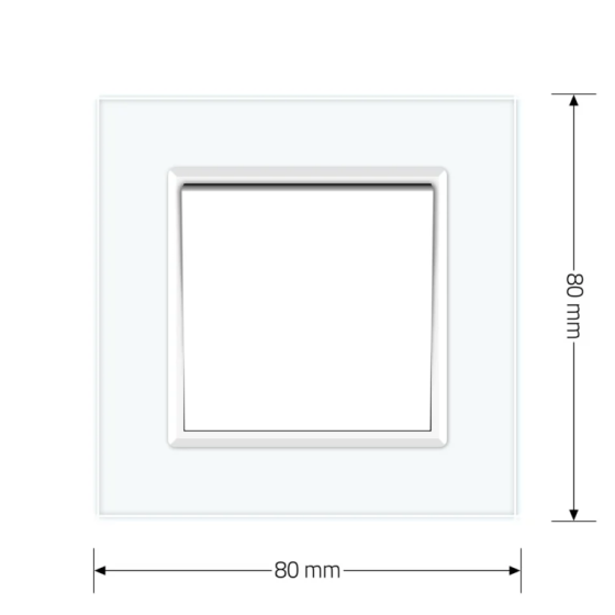Одноклавішний перехресний вимикач Livolo білий скло (VL-C7FCMM10A-2WP) Коломыя