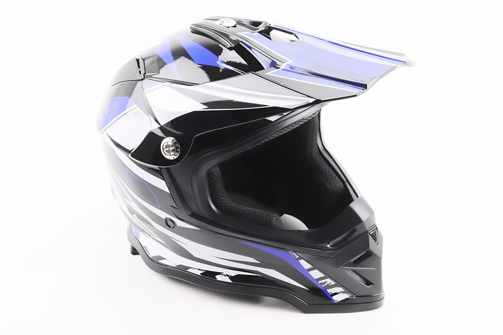 Шолом кросовий/ендуро/АТV BLD-819-7 L (59-60см), ЧОРНО-СИНІЙ Киев - изображение 1