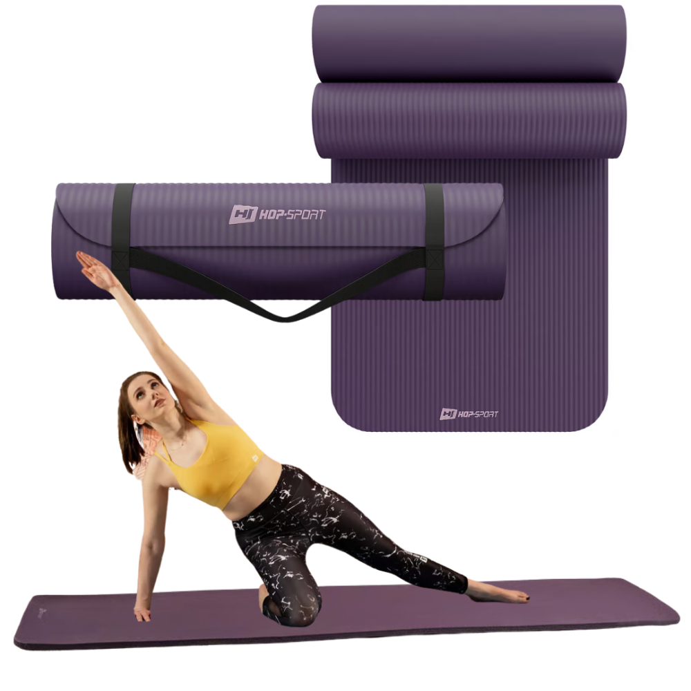 Колрик для йоги Hop-Sport HS-NB010GM NBR 1см баклажановый Киев - изображение 7