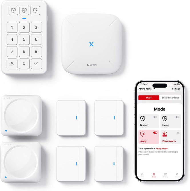 Умная сигнализация X-Sense AS08 Wi-Fi 2.4 ГГц, 8 элементов, 4 датчика дверей, 2 датчика движения, сирена 100 дБ, Alexa Киев - изображение 9