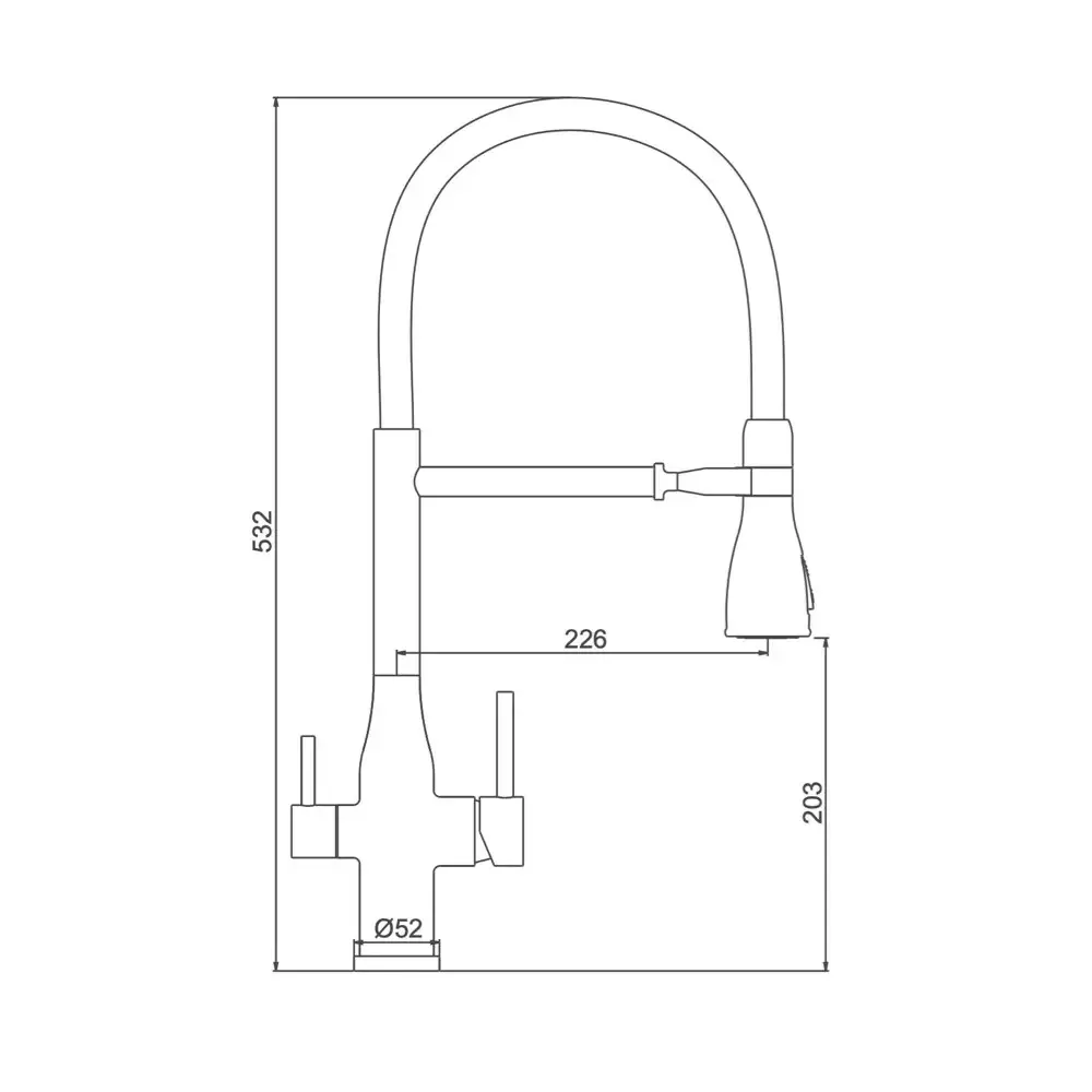 Змішувач для кухні з підключенням до фільтру GAPPO G4399-76 та гнучким виливом, чорний Київ - фото 6