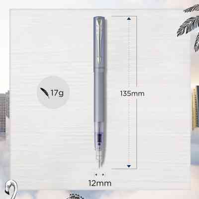 Ручка пір'яна Parker VECTOR 17 XL Metallic Silver Blue CT FP M (06 112) Вінниця
