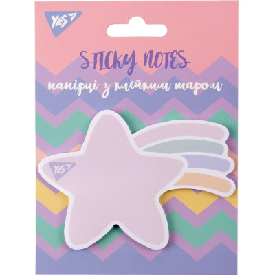 Папір для нотаток Yes з липким шаром фігурний Glamour 40 аркушів (170351) Вінниця - фото 1