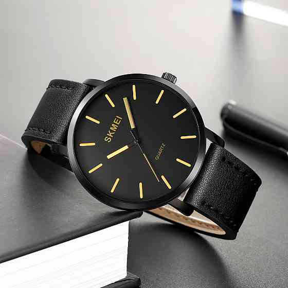 Skmei 1984LGD Gold-leather belt SBR Киев