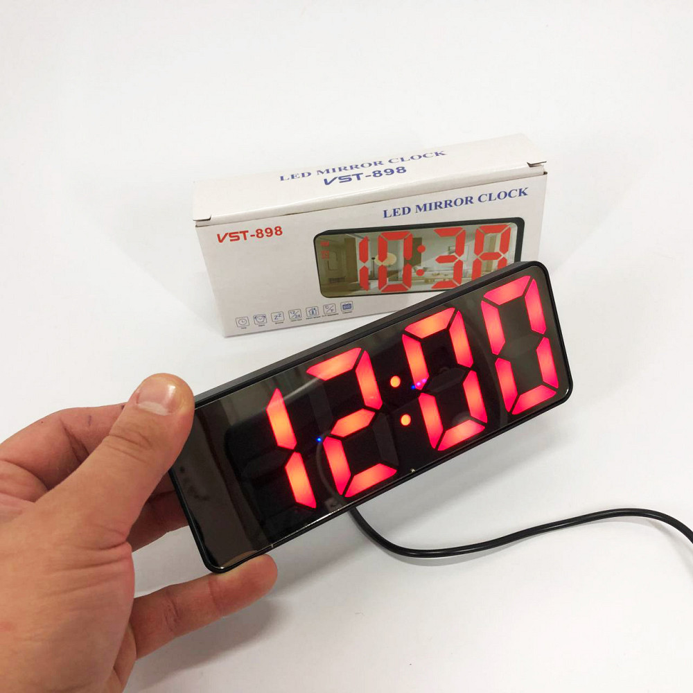 Настільний LED годинник VST-898-1, Годинник зі світловим табло Оригінальний настільний PS-91 Івано-Франківськ - фото 5