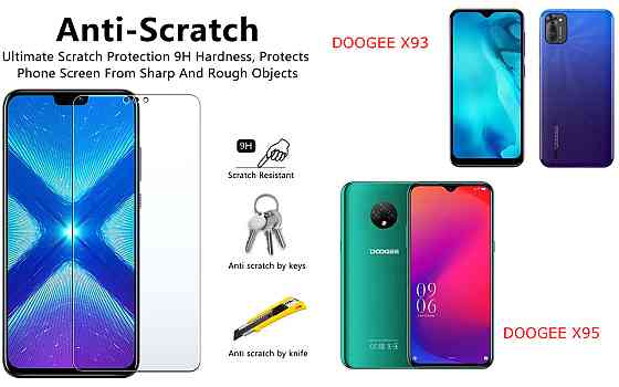 Защитное стекло NeoGlass для DOOGEE X93, DOOGEE X95 – ультрапрозрачное и устойчивое Киев