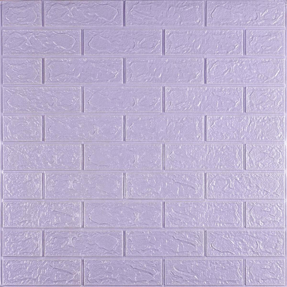Самоклеющаяся 3D панель 3080х700х3мм Светло-фиолетовый кирпич SW-00001758 Киев - изображение 2