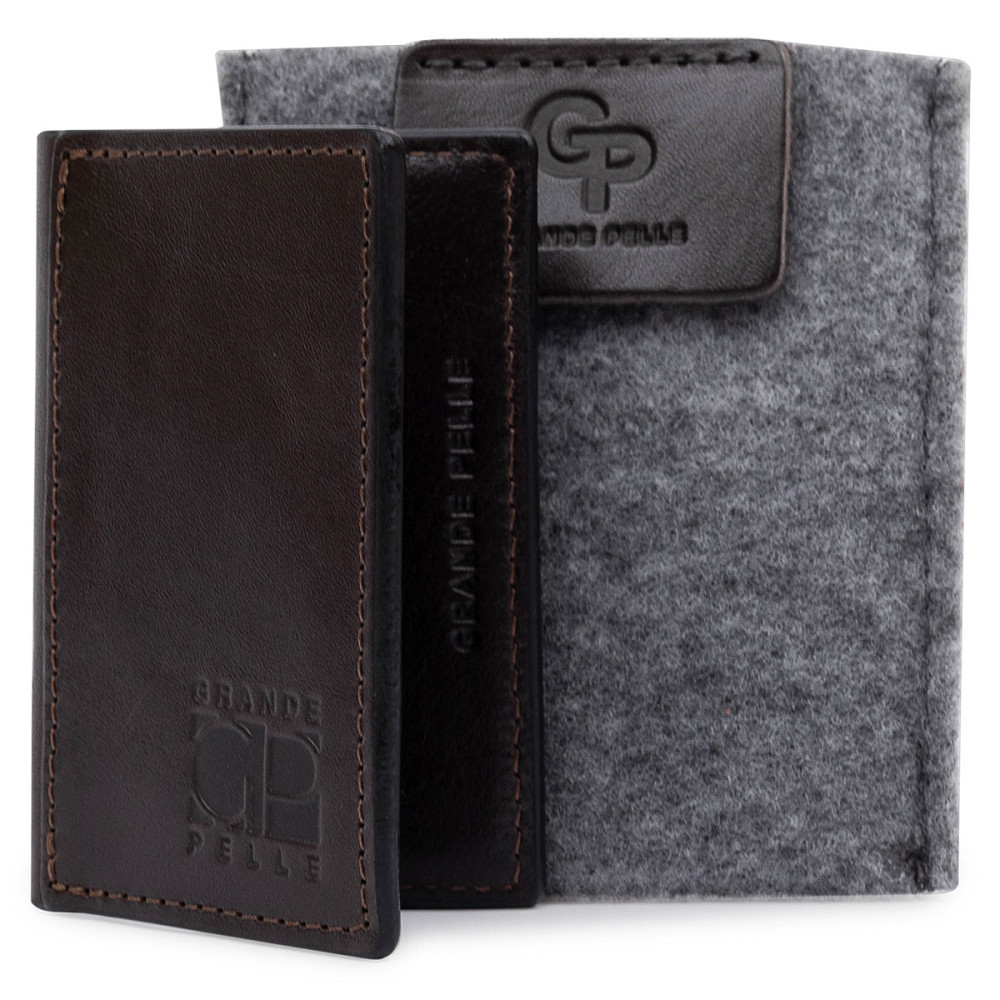 Кожаная визитница Коричневый (GRANDE PELLE) Киев - изображение 1