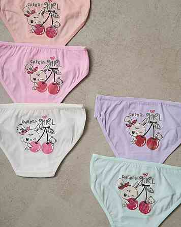 Пастельные детские трусики на девочку - Cherry girl 5 шт Nicoletta 116761 4-5 Киев