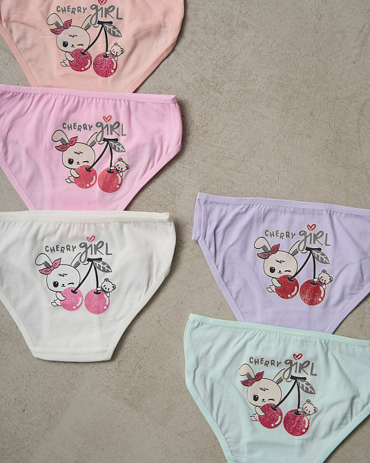 Пастельные детские трусики на девочку - Cherry girl 5 шт Nicoletta 116761 4-5 Киев - изображение 3