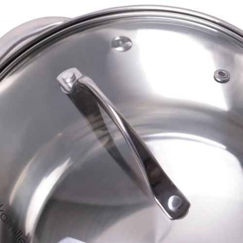 Каструля нержавіюча сталь 3,9л з кришкою 7-шарове дно 4720S KAMILLE Житомир - изображение 5