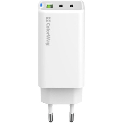 Зарядний пристрій ColorWay GaN Mini 65W PD Port PPS USB (USB-2C1A) white (CW-CHS058PD-WT) Вінниця - фото 8