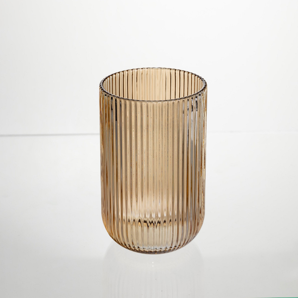 Набір скляних стаканів 6 штук 350 мл універсальних Коричневий Yiwu HP-19-197 Коломия - фото 2