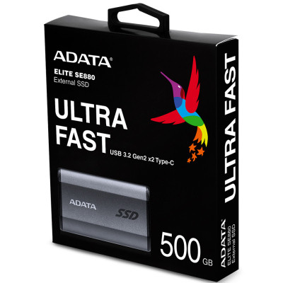 Накопитель SSD USB 3.2 500GB ADATA (AELI-SE880-500GCGY) Винница - изображение 7