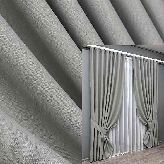 Комплект штор VR-Textil Блекаут двосторонній Scandi № 1900ш Сірий 150х270 см 2 шт (33-0932) Київ