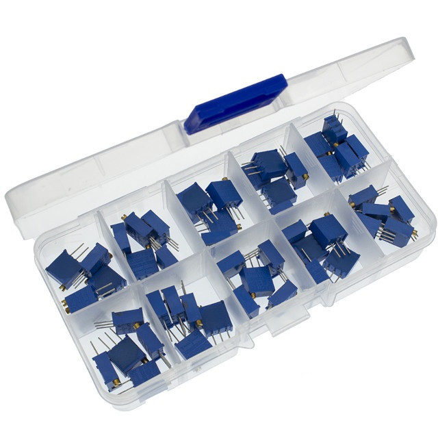 Набор подстроечных резисторов 3296W 50шт (10 видов х 5шт) Полтава - изображение 1