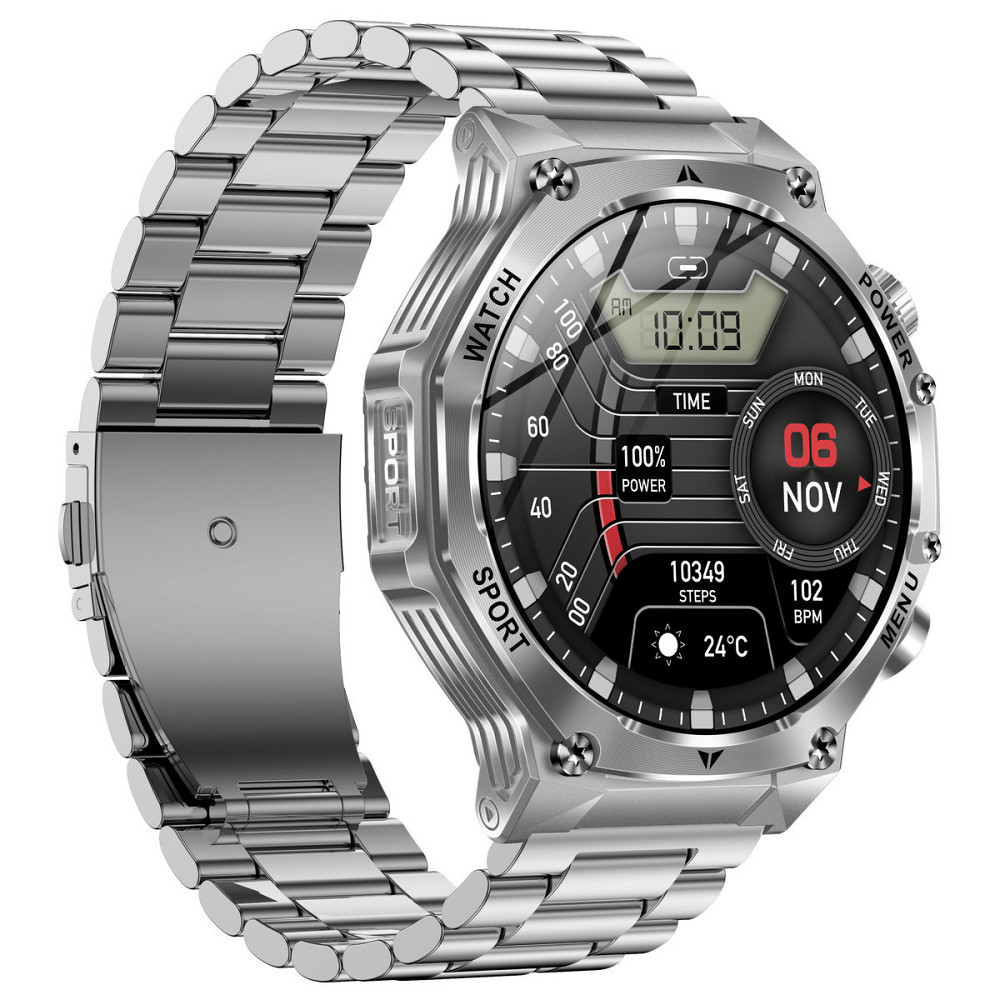 Розумний смарт-годинник Smart Surf X Pro Silver Steel (2 ремінці) Київ - фото 5