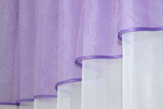 Кухонная занавеска VR-Textil № 047к сиреневый с белым 270х170 см (50-220) Киев