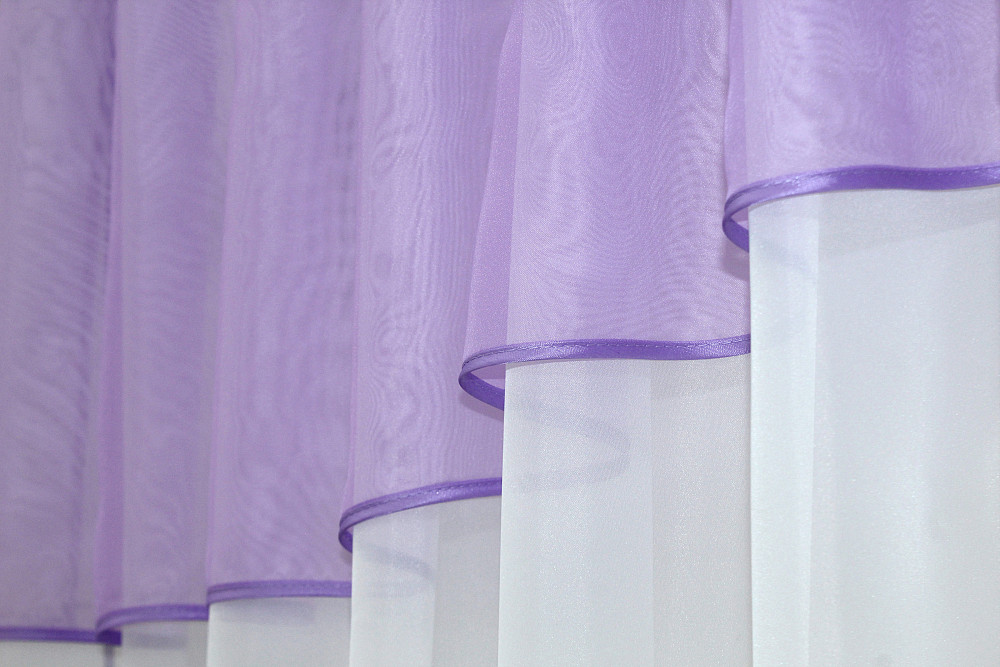 Кухонная занавеска VR-Textil № 047к сиреневый с белым 270х170 см (50-220) Киев - изображение 3