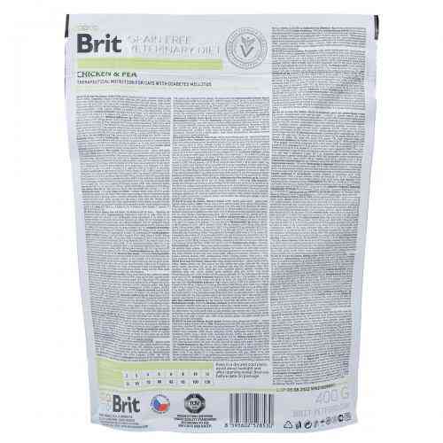 Корм сухий Brit Grain Free VetDiet Cat Diabetes для котів з цукровим діабетом беззерновий з куркою та горохом 400 г Київ