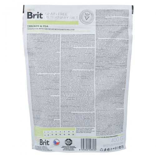 Корм сухий Brit Grain Free VetDiet Cat Diabetes для котів з цукровим діабетом беззерновий з куркою та горохом 400 г Київ - фото 5