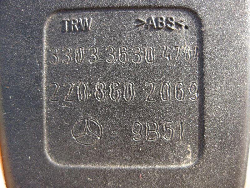 Mercedes-Benz  A2208602069 9B51 Засувка ременя безпеки задня права та центральна S-Class W220 Одеса - фото 2