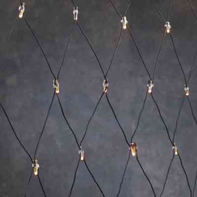 Гирлянда Luca Lighting сетка черная 2х2 м теплый белый (8711473759860) Винница