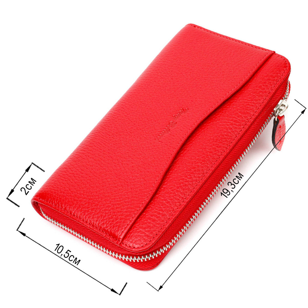 Яркое женское портмоне на молнии из натуральной кожи Tony Bellucci 21972 Красный Киев - изображение 8