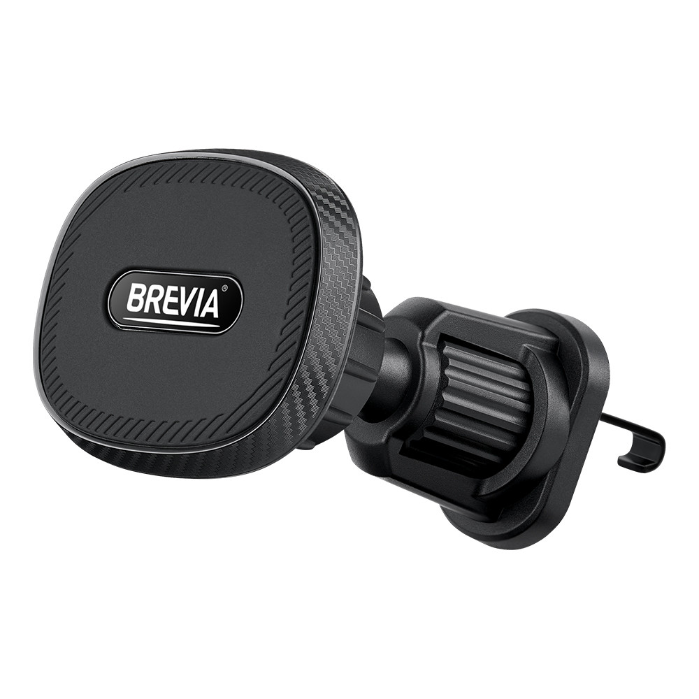 Держатель телефона автомобильный Brevia AirVent Pro MagStrong на дефлектор, 6 магнитов, черный Львов - изображение 1