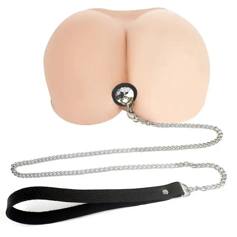 Силіконова анальна пробка Art of Sex Metal Anal Plug with Leash size S з повідцем Black Львів - фото 4