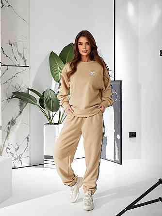 Женский стильный трендовый костюм двойка турецкая двухсторонняя ангора Бежевий, 48/50 Одесса