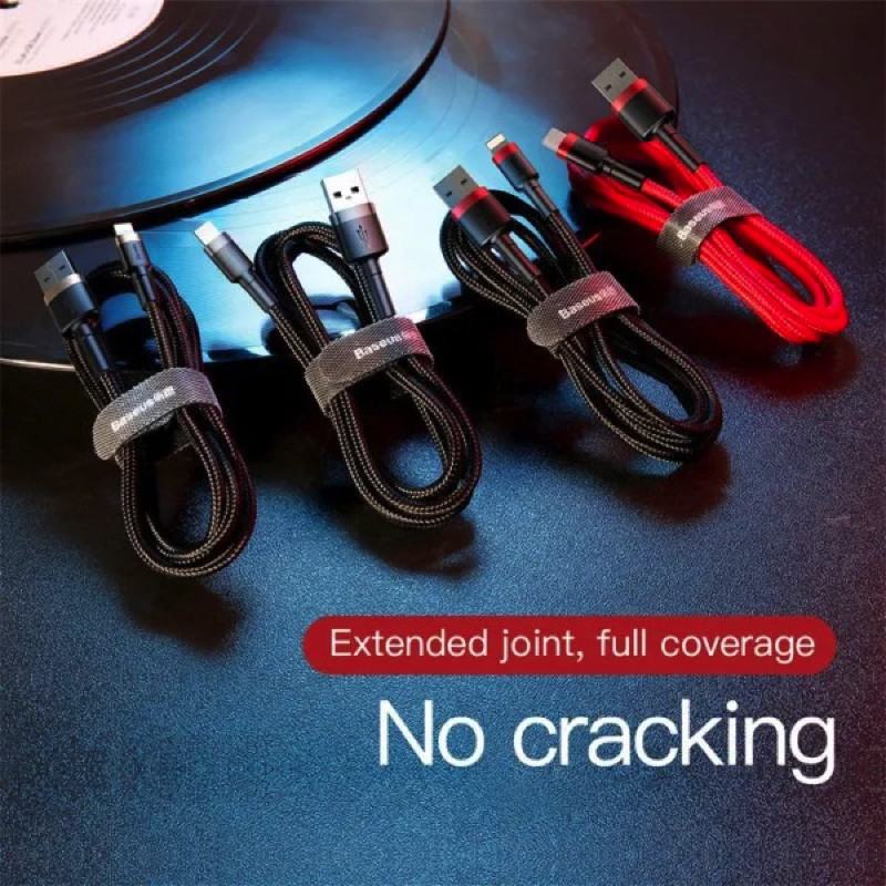 Кабель Baseus Cafule Cable USB - Lightning 2.4A 1m Gold+Black CALKLF-BV1 Одесса - изображение 9