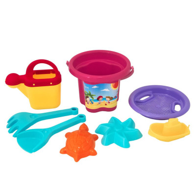 Іграшка для піску Tigres Квіточка 8 елементів з лійкою рожевий (39810) Вінниця - фото 1